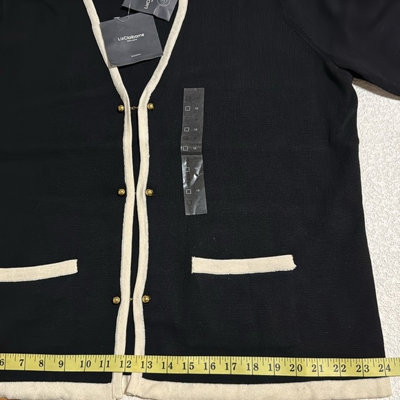 NWT Liz Claiborne Women’s Cardigan Sweater Size US1X - Picture 6 of 10